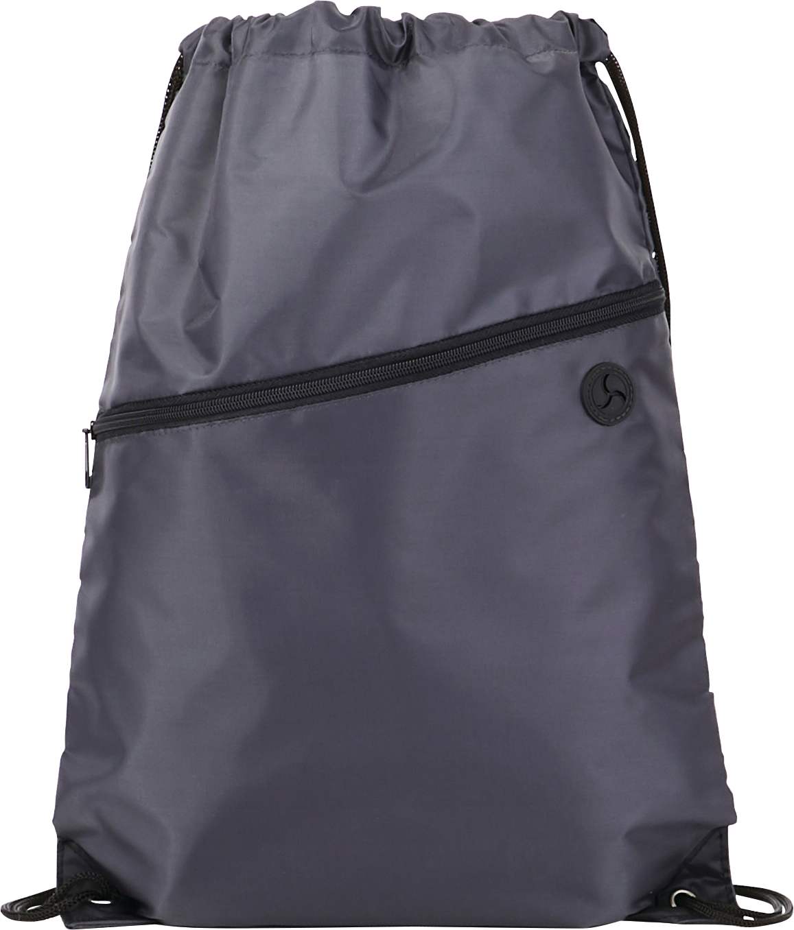 Robin Drawstring Polyester Bag with Front Zipper Pocket